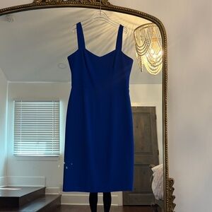 Dress the Population Strapless Sheath Dress in Royal Blue